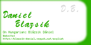daniel blazsik business card